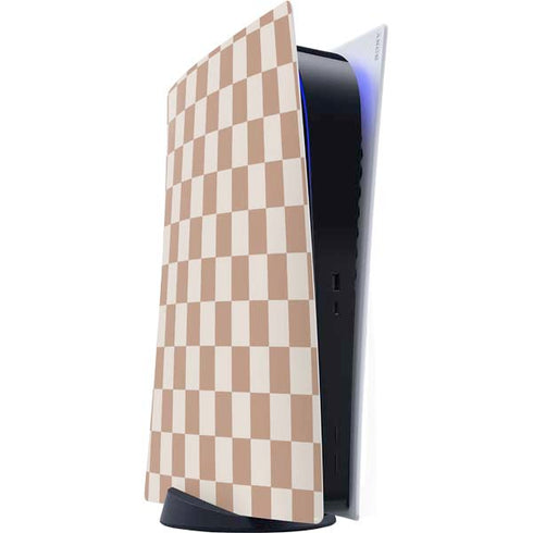 Neutral Checkered PS5 Digital Edition Console Skin